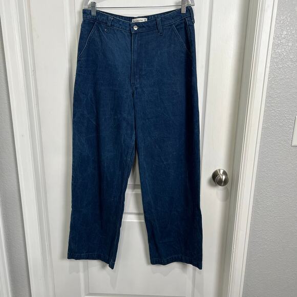 Abercrombie & Fitch Mid Rise Curve Love Wide Leg Jeans Women's Size 30 / 10R - Picture 2 of 8